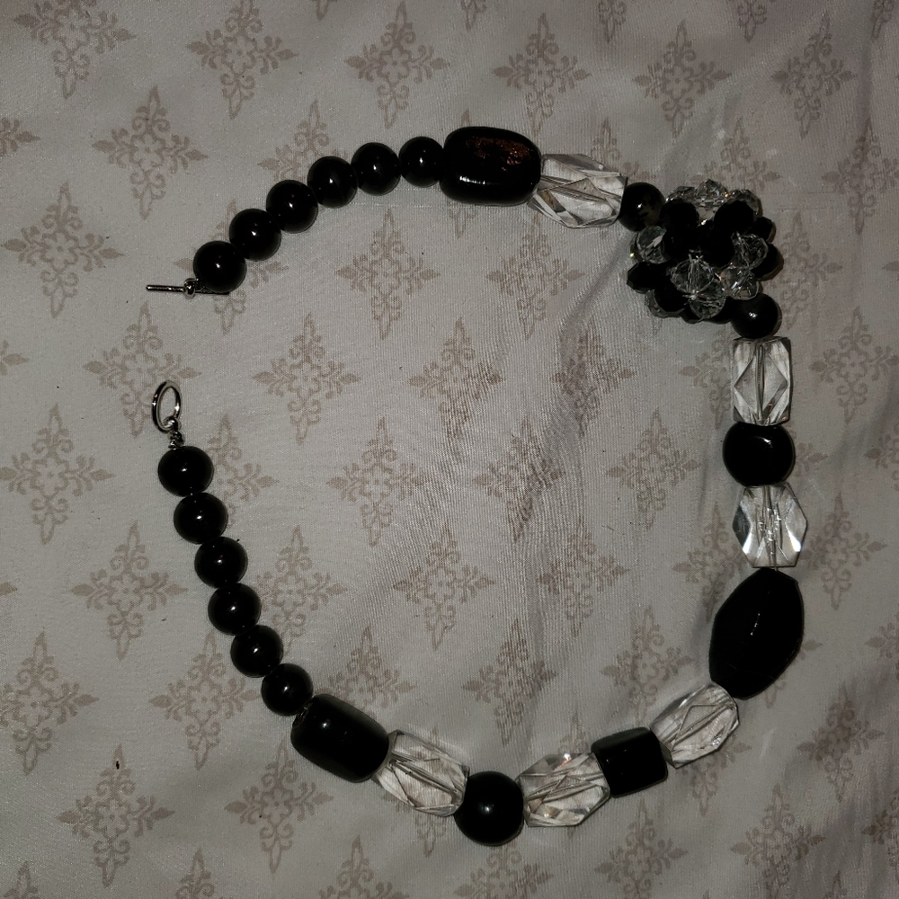 Bold black necklace